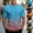 Blue, variant on Dovford Men's T Shirt Graphic Ombre Shirt Top Crew Neck Short Sleeve Tropical Print Casual Tees