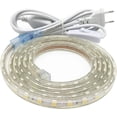 thumbnail image 1 of Tira LED blanca cálida de 2 m, tira LED de 220 V muy brillante con interruptor, tira impermeable 5050 IP65, 1 of 5