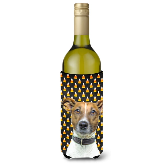 Candy Corn Halloween Jack Russell Terrier Wine Bottle Hugger