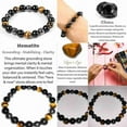 thumbnail image 4 of Natural Black Obsidian Hematite Tiger Eye Beads Bracelets Men for Magnetic Health Protection Women Soul Jewelry Pulsera Hombre, 4 of 6
