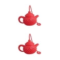 thumbnail image 3 of Naiovety Infusor de té Forma de tetera Silicona Reutilizable Fácil de limpiar Filtro de hojas Operación simple Colador de café Té Naranja Type3 NO3, 3 of 6