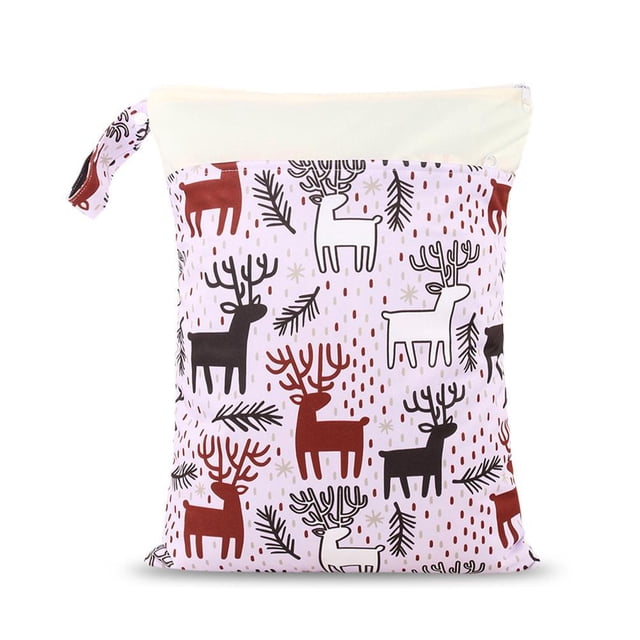 Pañales Impermeable Para Bebé, Bolsa De Pañales Reutilizable Con Doble Cremallera, Bolsa Húmeda, Bolsa Organizadora De Pañales, Bolsa Cambiadora Para Bebé seitruly HA042253-05