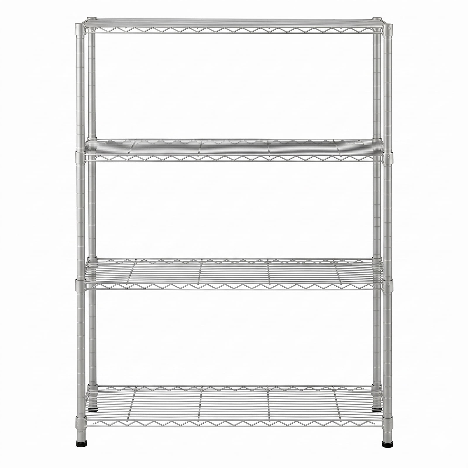 Ktaxon 4-Tier Metal Shelving Unit, Adjustable Shelf Organizer for Garage Kitchen, Storage Rack Capacity for 1100 lbs, 36"W x 14"D x 55"H, Silver Gray