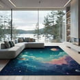 thumbnail image 2 of ODIKA Playroom Galaxy Theme Constellation Lines Motifs Science Classroom for Queen Size Bedroom, Under Bed, Master , Foldable Easy Care, 2 of 5