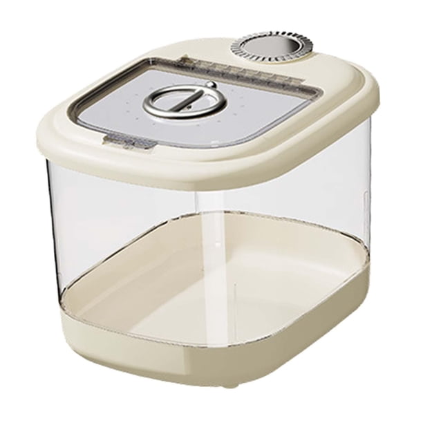 Contenedor para almacenar arroz y cereales, alimento para mascotas con tapa sellada. M por 10kg