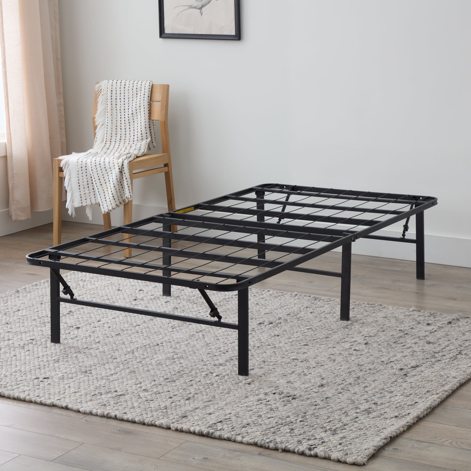 Lucid Refresh 6" Gel Memory Foam Mattress with 14" Platform Bed Frame, Twin XL