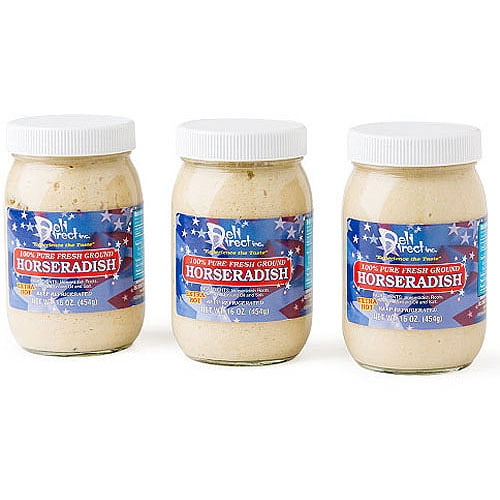 Deli Direct Extra Hot 100 Pure Fresh Ground Horseradish 16 Oz 3 Count Walmart Com Walmart Com