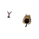 thumbnail image 5 of Figura decorativa de cabeza de gato y ciervo, estatua artesanal de animal, reloj de pared, bonito y silencioso, para colgar en la cocina, oficina, reg, 5 of 8
