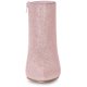 thumbnail image 2 of Botines Punta Puntiaguda Con Purpurina Tacón De Aguja Brillantina Para Mujer Rosa claro 35, 2 of 6