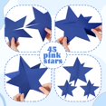 thumbnail image 4 of Centros de mesa con forma de estrella Sinload, 45 unidades, decoración de estrellas en 3D, color azul marino, 4 of 7