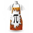 thumbnail image 3 of Pi Apron, Greek Letter in Comic Book Style with Half Tone Dots, Unisex Kitchen Bib with Adjustable Neck for Cooking Gardening, Adult Size, Orange Grey, by Ambesonne, 3 of 4