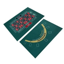 Blackjack Table Top Felt Layout - 23.6" x35.4" Rectangle Las Vegas Style Green Casino Poker Table Cover Mat, Great for Poker Game Night Events Theme Party Fundraisers & Gatherings