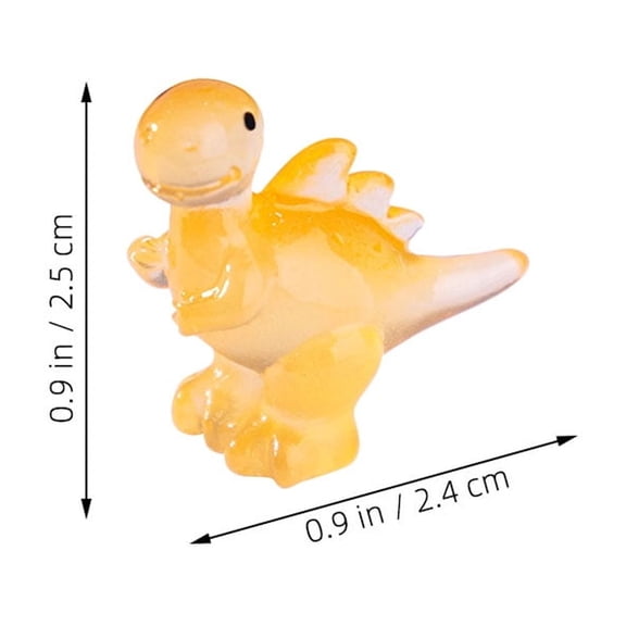 BESTYASH 20pcs Glowing Mini Dinosaur Figurines Assorted Colors Decorative Ornaments for Car Garden Landscaping