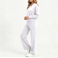 thumbnail image 6 of Mifsaly Plus Size Womens Sweatsuits 2 Piece Set V Neck Sweatshirts and Wide Leg Pants Fall Winter Going Out Athletic Gym Lounge Matching Outfits, 6 of 7