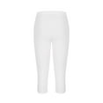 thumbnail image 2 of Womens High Waist Casual Pants by Generic, Comfy Quick Dry Capris with Pockets, Solid White, Size L, 2 of 6