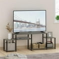 thumbnail image 2 of Pemberly Row Turn-N-Tube Handel TV Stand for TV up to 55" in French Oak/Black, 2 of 6