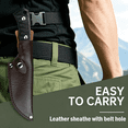 thumbnail image 5 of Plys Camping Knife with Sheath, Full Tang Outdoor Hunting Gear Tactical Fixed Blade Knives with PP Fiber Handle, 4 inch Black Straight Blade, 5 of 7