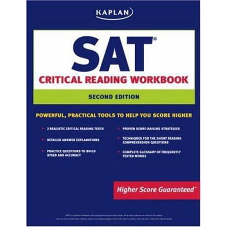 Pre-Owned Kaplan SAT Critical Reading Workbook Second Edition (Kaplan Sat Critical Reading Workbook) (Paperback) 1419541854 9781419541858