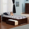thumbnail image 2 of Leo & Lacey Contemporary/Modern Hardwood Storage Platform Bed, Twin-XL, Walnut, 2 of 5