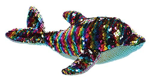 Rainbow Dollyphin 11" Sequin Sparkles Aurora Sea Sparkles 