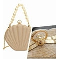 thumbnail image 4 of CAILDANL Lovely Shell Handbag Purse Beaded Evening Bag Chain Cross-body Clutch Purse, 4 of 7