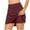 Wine, variant on Uaswgudfs Women's High-Waisted A-Line Casual Shorts - 8-10" Inseam Stretchy Summer Shorts for Daily Wear & Lightweight Breezy Comfort Khaki L