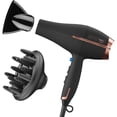 thumbnail image 1 of INFINITIPRO BY CONAIR Hair Dryer with Diffuser | AC Motor Pro Hair Dryer with Ceramic Technology | Includes Diffuser and Concentrator | Black | Packaging May Vary, 1 of 5