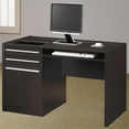 thumbnail image 2 of Bowery Hill Contemporary Wood Computer Desk with Charging Station in Cappuccino, 2 of 3