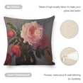 thumbnail image 3 of Pink flowers Linen toss pillowcase decoration pillowcase gifting preferred 20x20 inch cushion cover 4 sets sofa pillowcase sofa bedroom living room car, 3 of 6