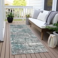 thumbnail image 3 of Dalyn Rugs Machine Washable Indoor/Outdoor Chantille Teal 2'3" x 7'6" Runner Rug, 3 of 7