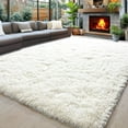 thumbnail image 2 of 8x10 Area Rugs for Living Room, Ultra Soft Fluffy Large Shaggy Rug Carpet for Bedroom, Non-Slip Fuzzy P Rugs for Nursery Boys Girls Kids Room Modern Indoor Home Dr, Cream White, 2 of 6