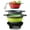 Multicolor, variant on Gevoli (Set of 3 Sizes) Collapsible Colanders with Self-draining Base for Edge of Sink - Plastic Food strainer (White)