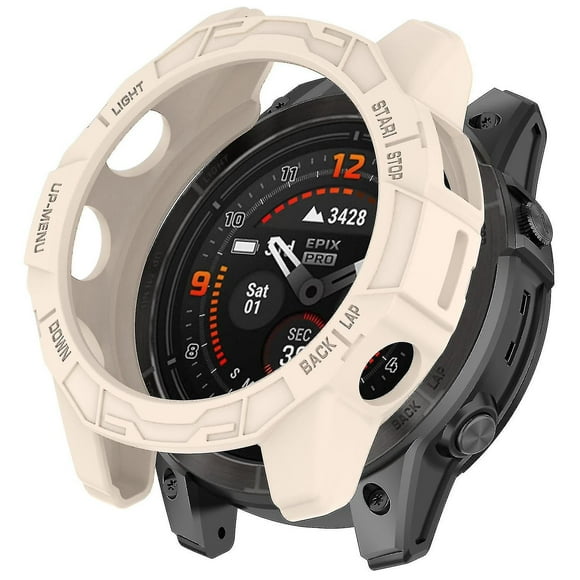 Tpu Watch Case For Garmin Epix Pro (gen 2) 47mm/fenix 7 Pro/fenix 7, Anti-scratch Hollow CoverStarlight
