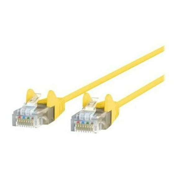 Cat6 Slim 28AWG Cable, Yellow - 3 ft.