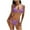 Purple, variant on Women's Bikini Swimsuits,Women's 2025 Spring Fashion Bikini Hanging Neck Split Swimsuit Set Green M