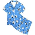 thumbnail image 7 of Auroural Toddler Girl Pajamas Shorts Girls Button Front Pajama Top & Shorts Set, Panda print， 2-Piece, Sizes 2-14 & Plus, 7 of 7