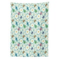 thumbnail image 3 of Ambesonne Cartoon Tablecloth Rectangular Table Cover, Daisies and Ladybugs, 52"x70", Multicolor, 3 of 4
