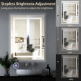 thumbnail image 6 of Costway 32'' x 24'' Bathroom Wall Mirror Makeup Mirror with Colorful Light Anti-Fog, 6 of 10