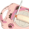thumbnail image 5 of ELEHOLD Kids Case for iPad 10th Gen 10.9" (2022), Cute Cat Design Heavy Duty Rugged Case with Kickstand Handstrap Shoulder Strap Pencil Holder Shockproof Case for iPad 10th, Pink, 5 of 9