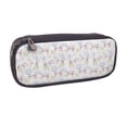 thumbnail image 2 of Picia Hand Drawn Rabbit Pattern Large Capacity PU Leather Pencil Case Organizer Pen Marker Holder Double Zipper Storage Bag Big Pencil Pouch for College Office, 2 of 6