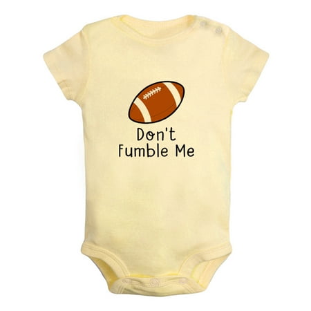 

Don t Fumble Me Funny Rompers For Babies Newborn Baby Unisex Bodysuits Infant Jumpsuits Toddler 0-12 Months Kids One-Piece Oufits (Yellow 0-6 Months)
