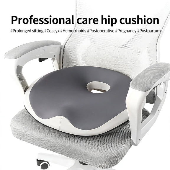 Oaskys Tailbone Hollowed-Out Design Memory Foam Seat Cushion – Breathable Seat Pad, Support for Buttocks and Lower Back, Pressure Relief for Chair & Car