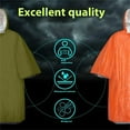 thumbnail image 4 of Harlier Emergency Rain Poncho and Storage Bag, Green Thermal Mylar Space Blanket Sack Survival Kit for Car Activities Hiking Camping Gear Equipment, 4 of 7