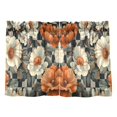 thumbnail image 7 of Yayeee Kitchen Curtains Tier Pair Light Filtering 27"x24" Rod Pocket Short Cafe Window Panel, Gray Floral Pattern, 7 of 7