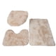 thumbnail image 1 of Naiovety Juego de 3 alfombrillas de baño e inodoro lavables a máquina para una fácil limpieza, buena elección para satisfacer las Juegos de accesorios de baño camello poco profundo U40*5+45*50+ 50*80, 1 of 6