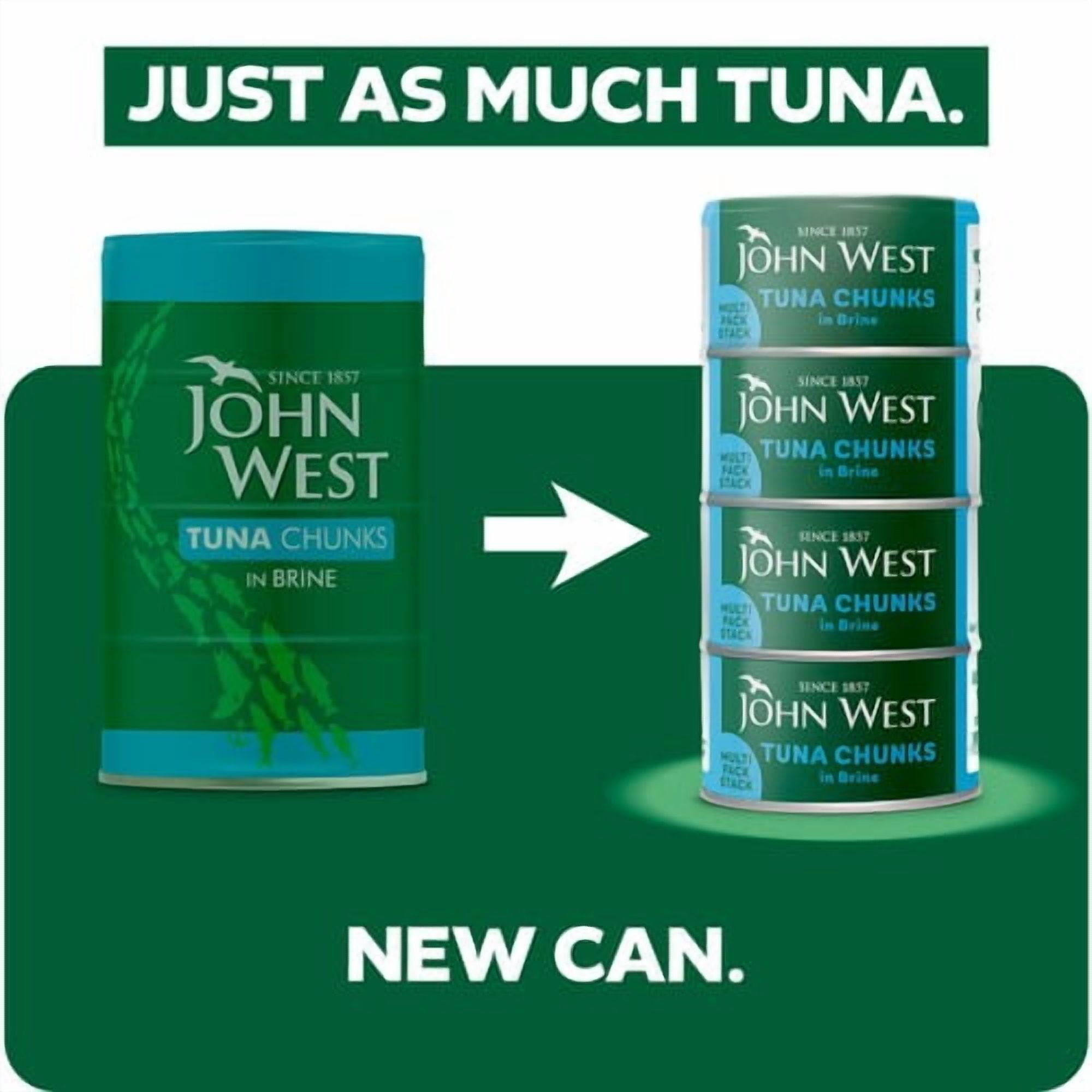 John West Tuna Chunks in Brine 4 x 125g, British Import (Pack of 3)