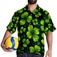 thumbnail image 4 of Saint Patrick's Day Men's Casual Hawaiian Shirts, Printed Button Down Short Sleeve Summer Beach Tops with Spread Collar - Unisex, 4 of 6