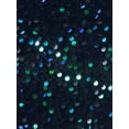 thumbnail image 5 of DARING DIVA Women's Sparkle Glitter Sleeveless Club Crop Tank Top XS Blue Green, 5 of 6