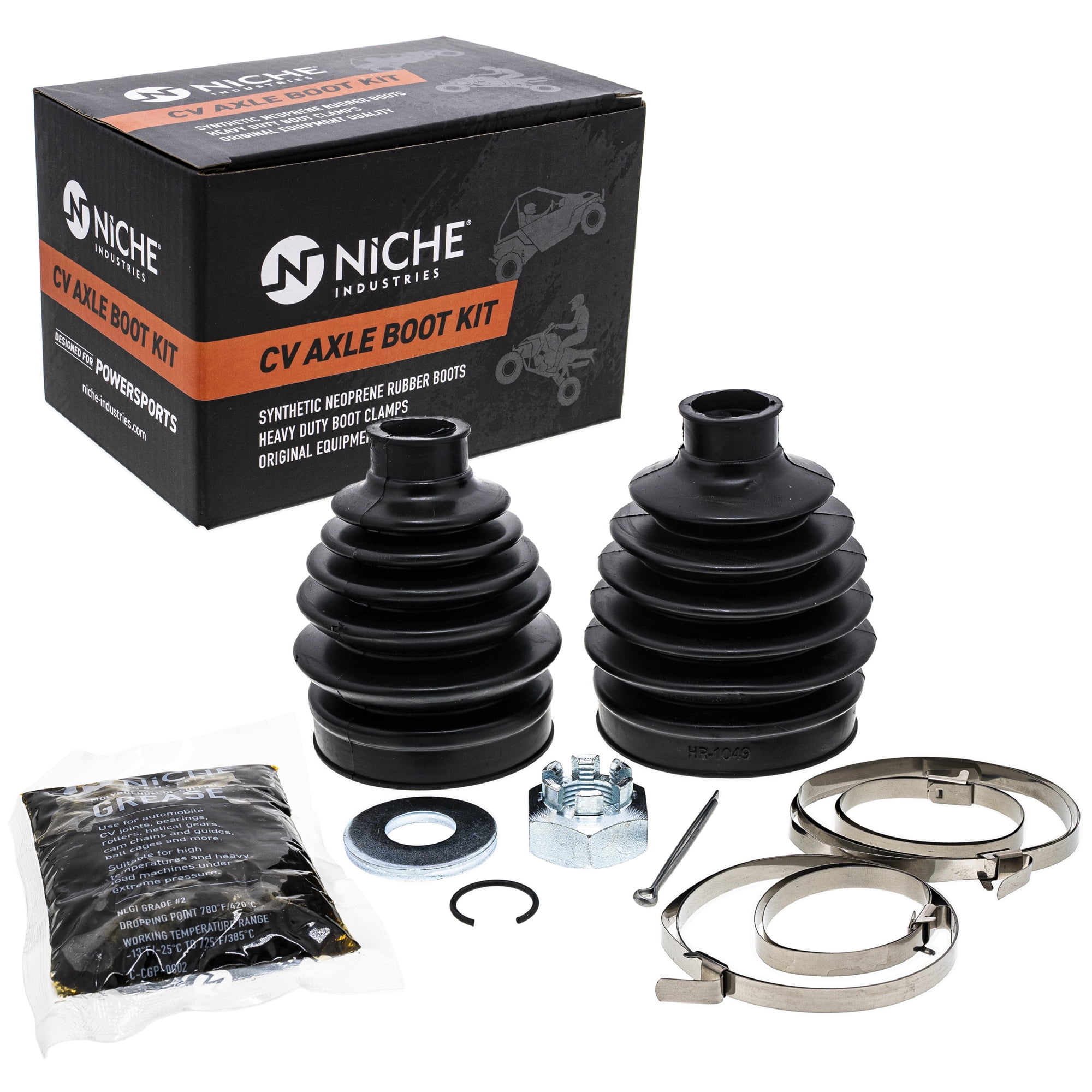 NICHE CV Axle Boot Kit For Polaris RZR XP 1000 & Xpedition - Front Replacement Boots With Grease