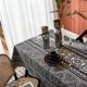 thumbnail image 3 of Cotton Linen Tablecloth Geometric Print Tribe Table Cover Farmhouse Rectangle/Oblong Tablecloth for Kitchen Dining Party Tabletop Decoration (Dark Grey,140*200cm), 3 of 5